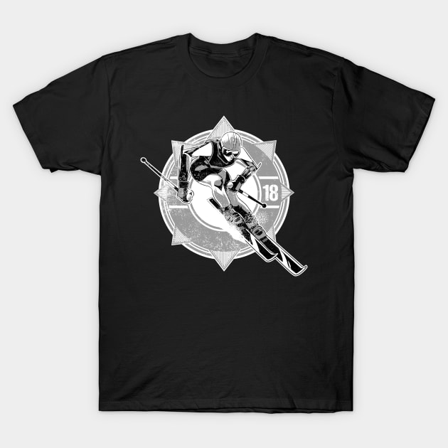 Downhill Skiing T-Shirt by Styleuniversal